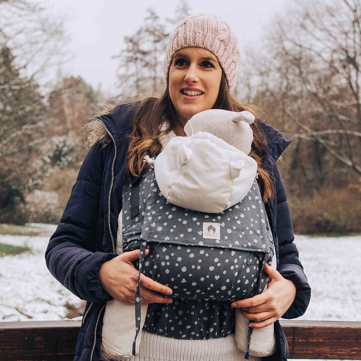 Stokke Limas Flex Babytrage Blue Hope Herzbauchwerk